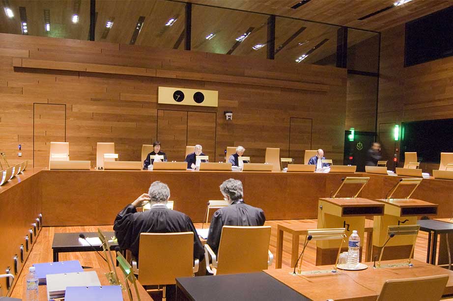 judges and attorneys in courtroom brussels