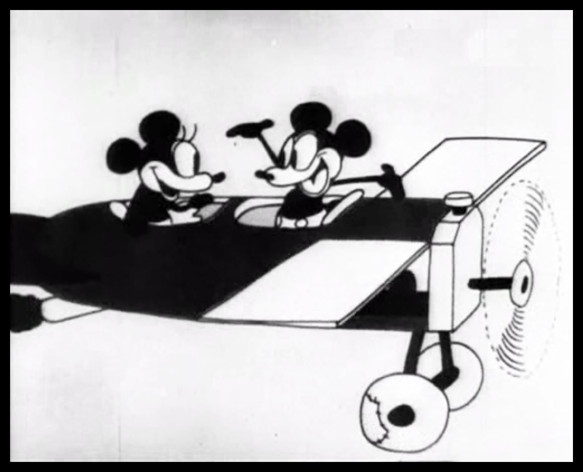 The first Mickey Mouse cartoon ever featured an airplane.