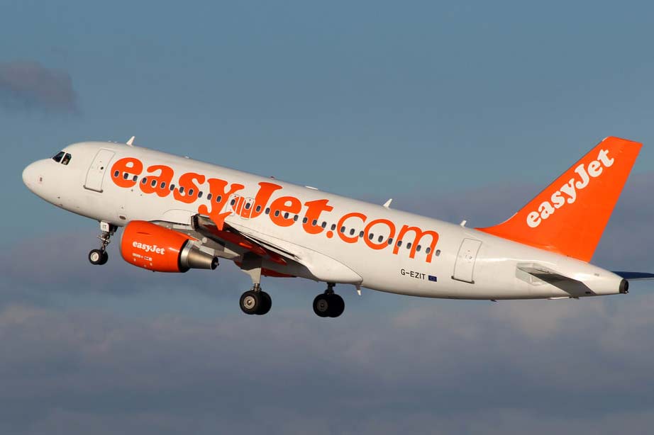 easyJet airline in sky