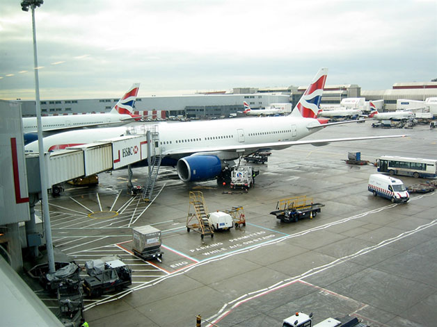 British airplanes on London Heathrow