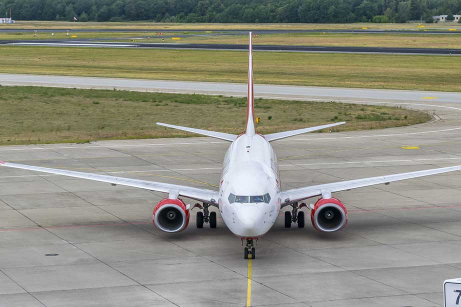 airplane on runway