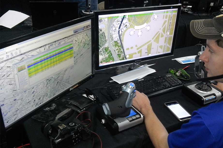 man monitoring flights at atc