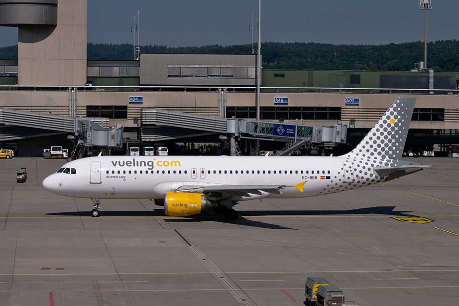 vueling airplane on tarmac