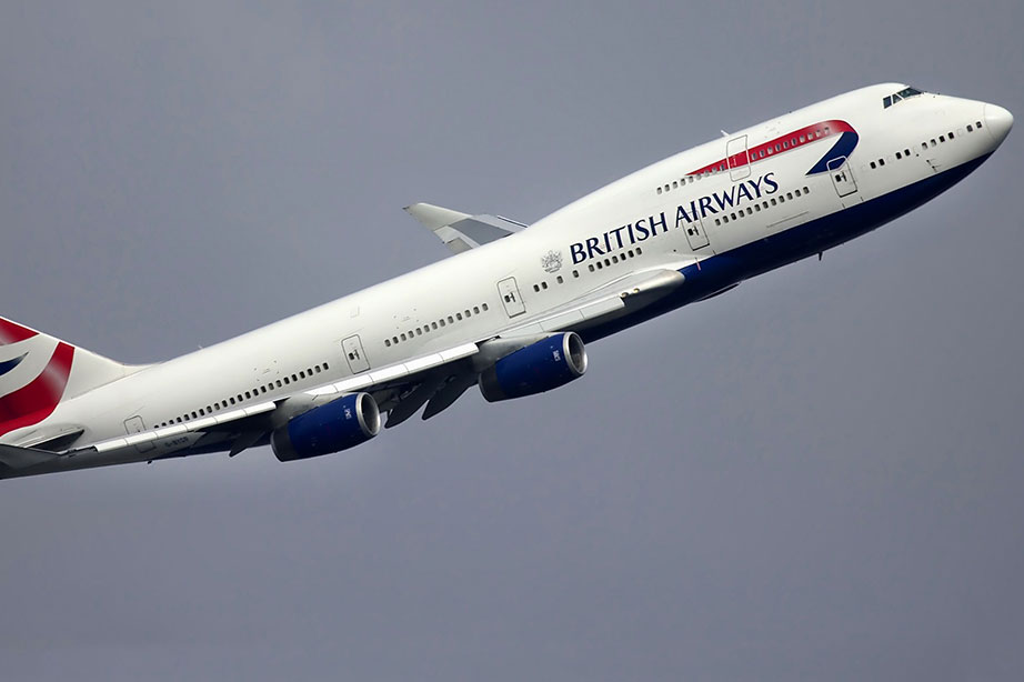 british airways vliegtuig in de lucht