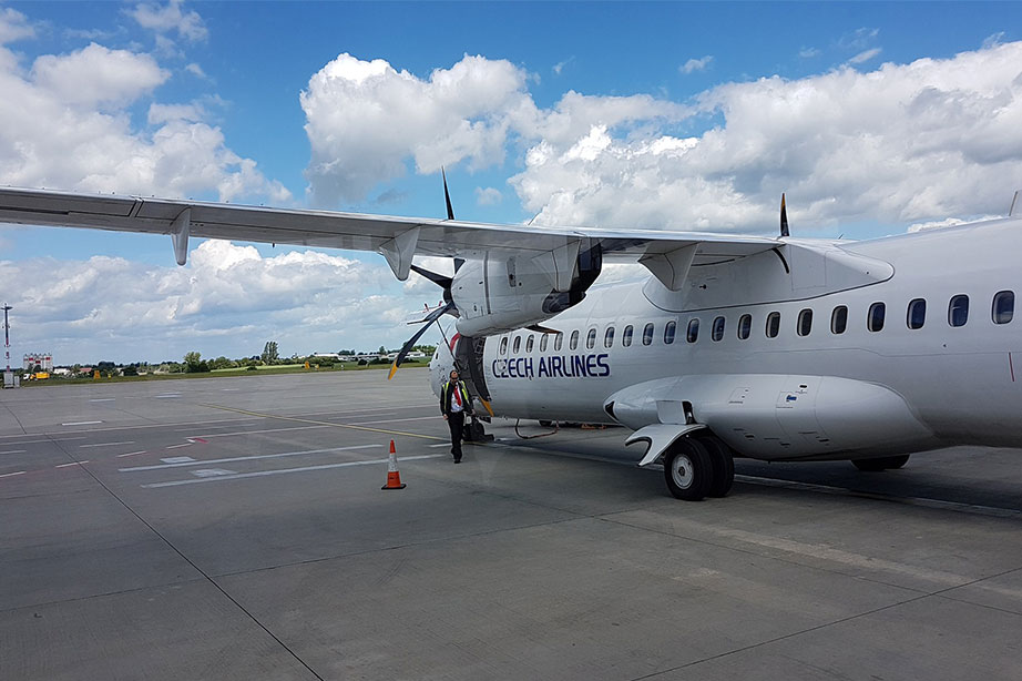 czech airlines on runway