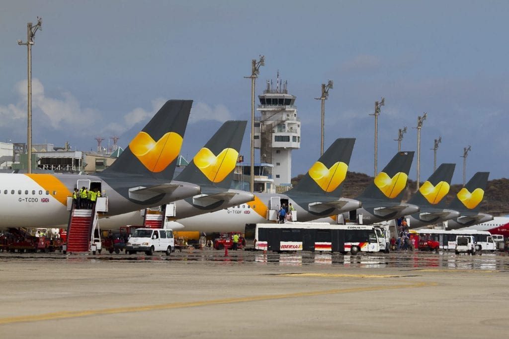 Parked Thomas Cook planes