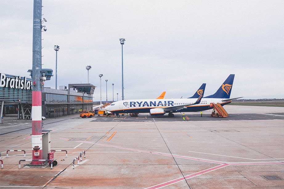 ryanair planes parked at the airport