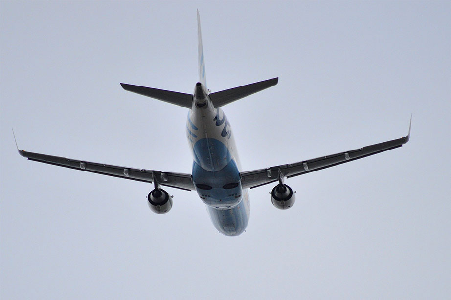 flybe plane in the air