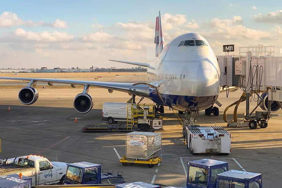 british airways aircraft is almost ready to leave