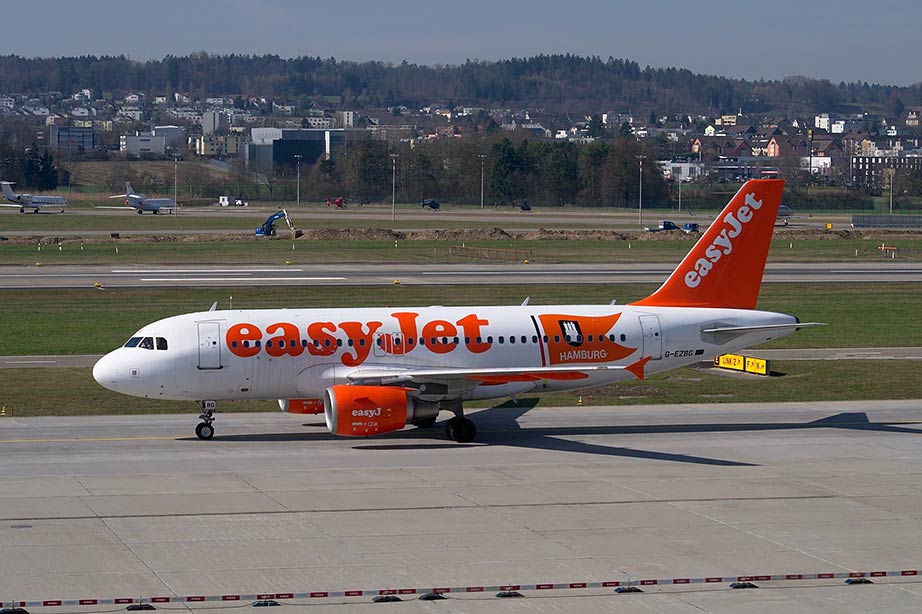 easyjet airplane ready to take off