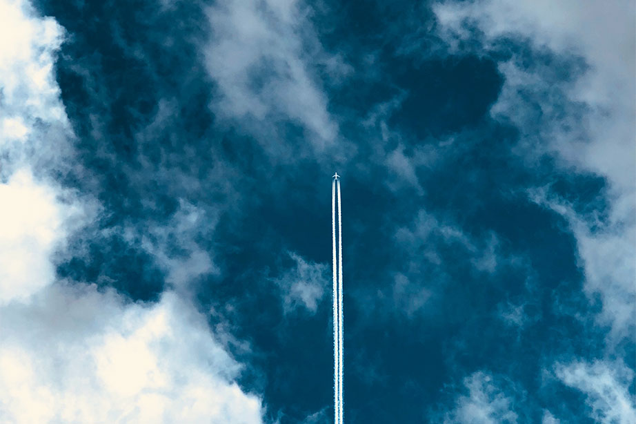 vliegtuig in de lucht
