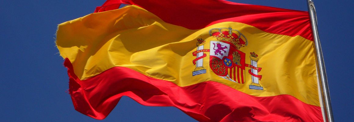 spain flag waving