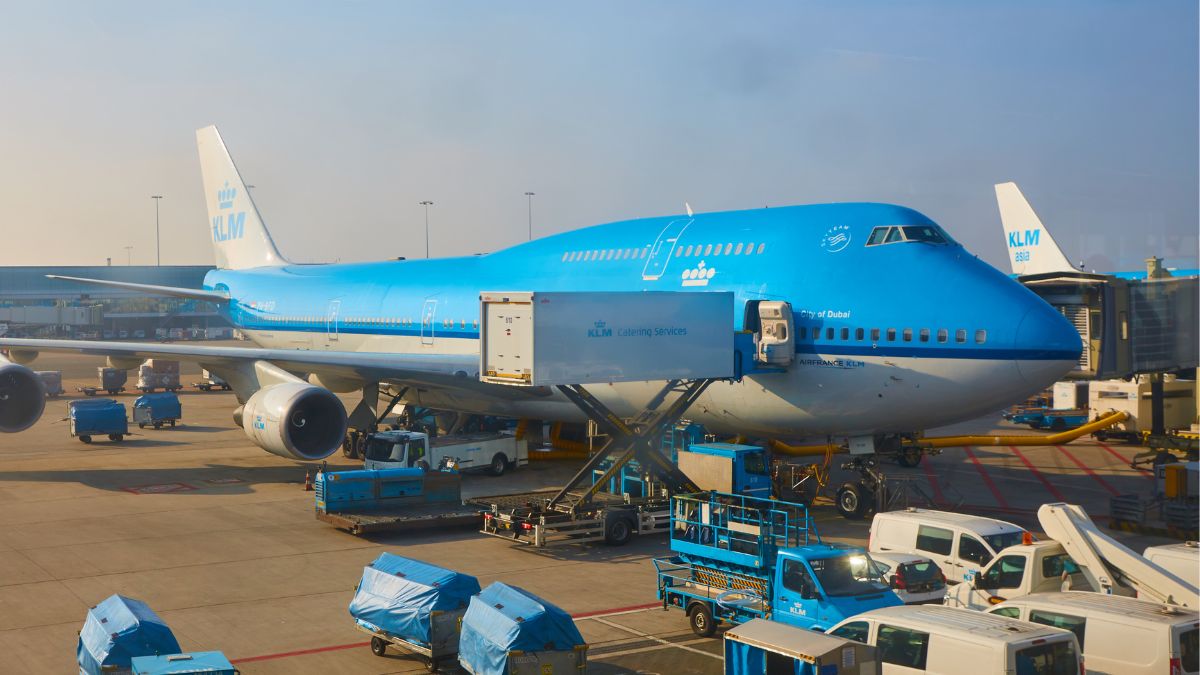 KLM flight strike