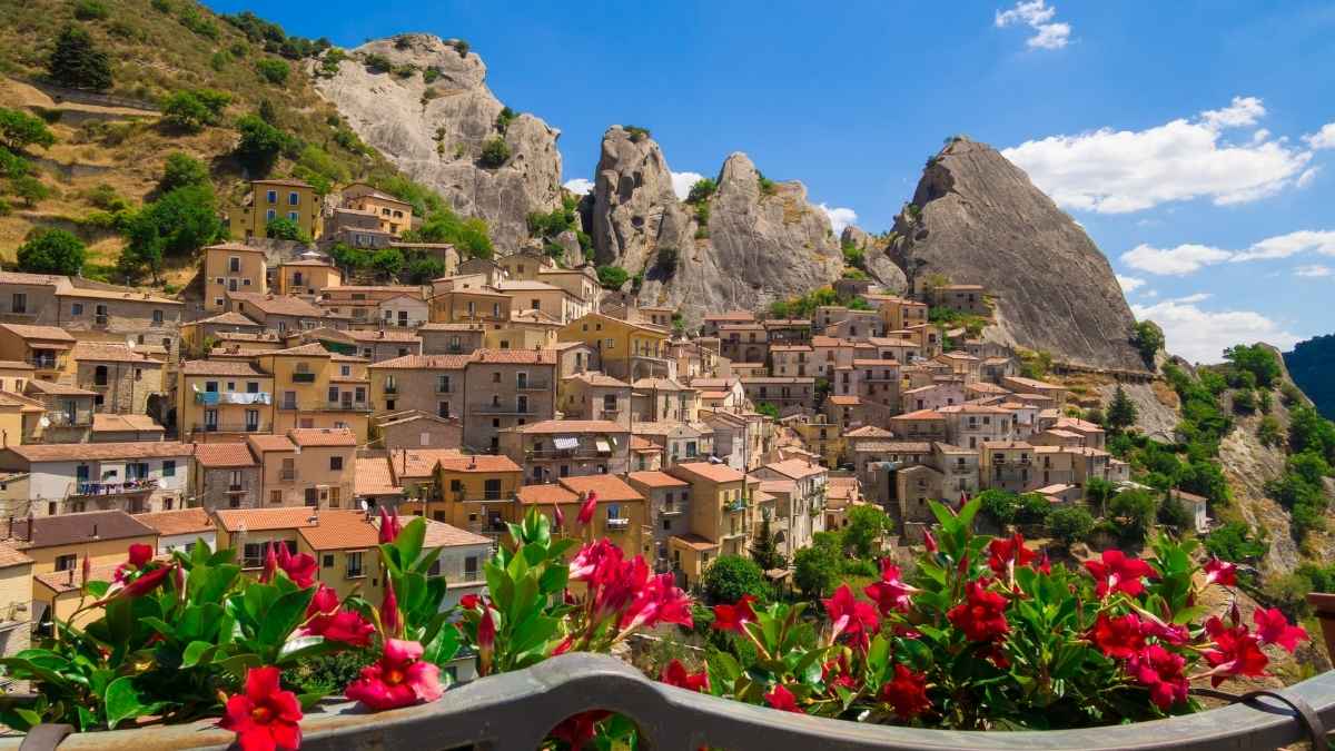 A little altitude village, dug into the rock in the natural park of the Dolomiti Lucane, Basilicata region, famous also for the spectacular Angel flight
